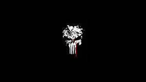 Punisher Logo In Paint Drops Wallpaper