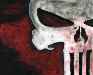 Punisher Logo Painting Wallpaper