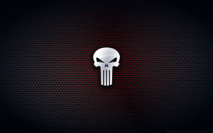 Punisher Skull In White Wallpaper