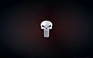 Punisher Skull In White Wallpaper