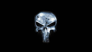 Punisher Skull With Scars Wallpaper