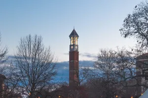 Purdue University Bell Tower At Sundown Wallpaper