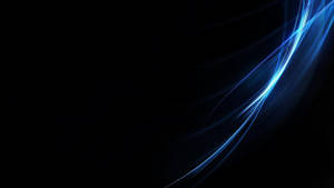 Pure Black And Neon Blue Streaks Wallpaper