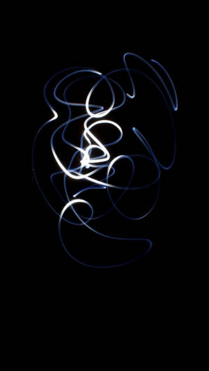 Pure Black Scribbles Iphone Wallpaper