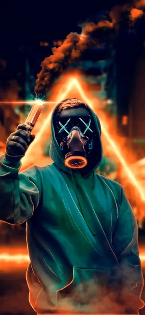 Purge Cool Guy With Mask Wallpaper