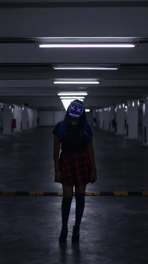 Purge Mask Parking Lot Wallpaper