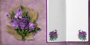 Purple Aesthetic Happy Birthday Flowers Wallpaper