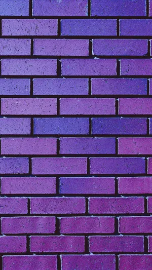 Purple Aesthetic Phone Brick Wall Wallpaper