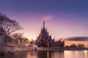 Purple Aesthetic Sanctuary Of Truth Desktop Wallpaper