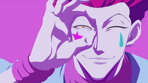 Purple Aesthetic Winking Hisoka Wallpaper