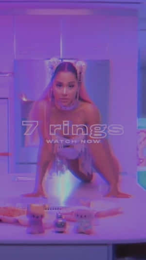 Purple Ariana Grande 7 Rings Wallpaper