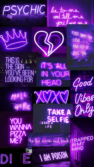 Purple Broken Heart Aesthetics Wallpaper