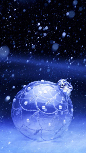 Purple Christmas Ball Winter Iphone Wallpaper