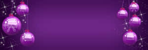 Purple Christmas Ultrawide Wallpaper