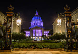 Purple City Hall San Francisco Photography Wallpaper