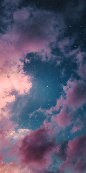 Purple Clouded Sky Wallpaper