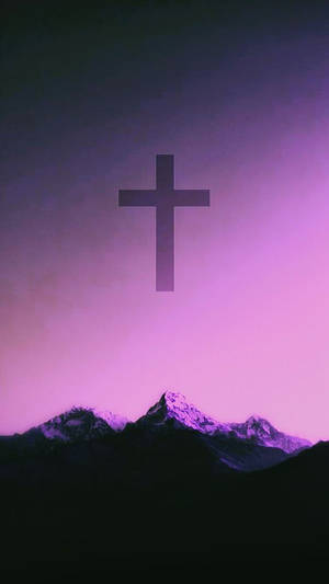 Purple Cute Girly Cross Wallpaper