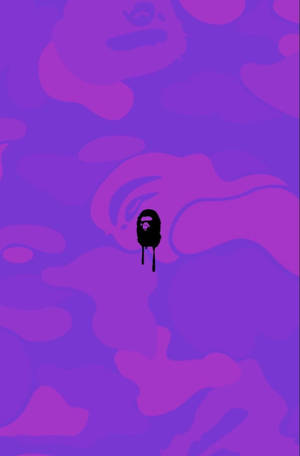 Purple Digital Art Bape Logo Wallpaper