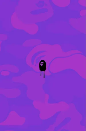 Purple Digital Art Bape Logo Wallpaper