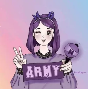 Purple Hairband Bts Army Girl Wallpaper