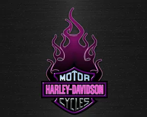 Purple Harley Davidson Logo Wallpaper