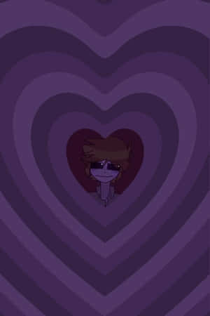 Purple Heart Embrace Illustration Wallpaper