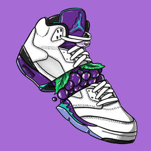 Purple Jordan Grapes Art Wallpaper