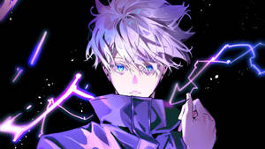 Purple Lightning Gojo Satoru Wallpaper