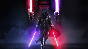 Purple Lightsaber Darth Revan Poster Wallpaper