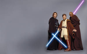 Purple Lightsaber Jedi Heroes Wallpaper