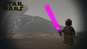 Purple Lightsaber Lego Wallpaper