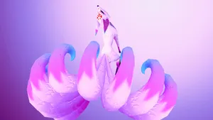 Purple Nine Tailed Fox Wallpaper