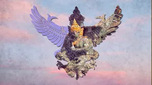 Purple Pink Garuda Wallpaper