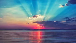 Purple Pink Sun Rise Wallpaper