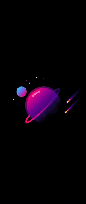Purple Planet Super Amoled Display Wallpaper