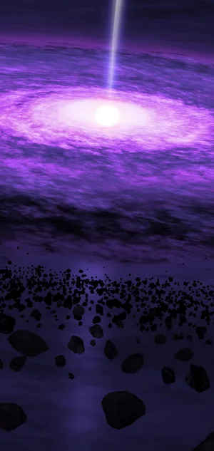 Purple Quasar Space Phone Wallpaper