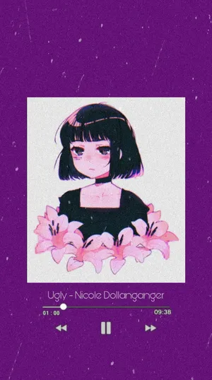 Purple Sad Aesthetic Anime Girl Wallpaper