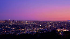 Purple Sky In Los Angeles 4k Wallpaper