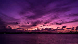 Purple Sunset Aesthetics Computer Wallpaper