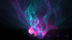 Purple Turquoise Aura Smoke Wallpaper