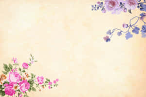 Purple Watercolor Floral Vines Wallpaper