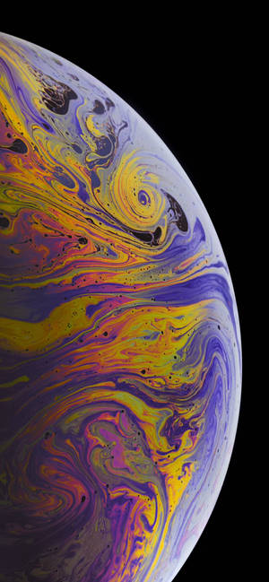 Purple Yellow Planet Iphone 13 Pro Wallpaper