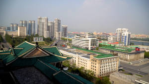 Pyongyang View Grand Peoples Study House Wallpaper