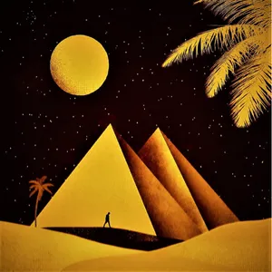 Pyramid Of The Moon Desert Wallpaper