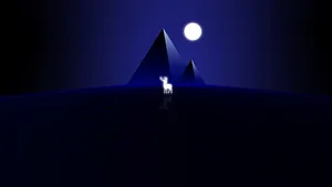 Pyramid Of The Moon Glowing Deer Wallpaper
