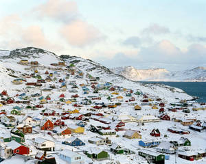 Qaqortoq Greenland Village Wallpaper