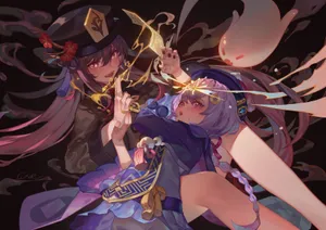 Qiqi And Hu Tao Pfp Wallpaper