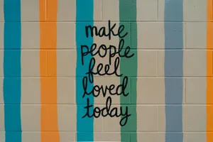 Quote Colorful Stripes Street Art Wallpaper