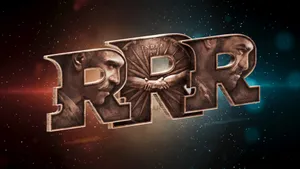 R R R Movie Logo Stellar Backdrop Wallpaper