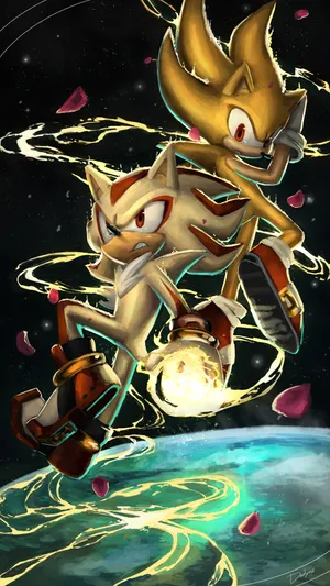Race To The Finish With Super Sonic Wallpaper